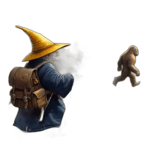 staff, hat, mask, creature transparent PNG cut-out