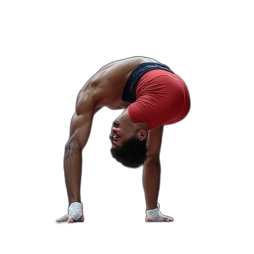 staff, man, gymnast, balance transparent PNG cut-out