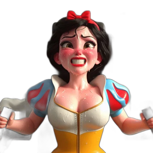 dress, crown, face, 3d render transparent PNG cut-out