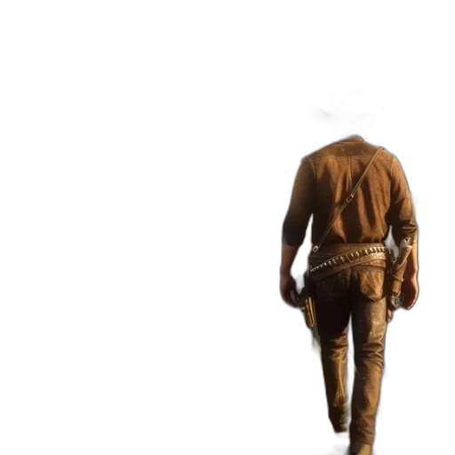 jacket, staff, weapon, creature transparent PNG cut-out