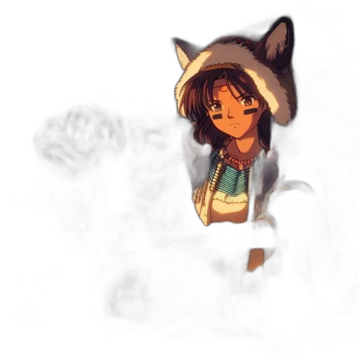 hat, staff, mask, creature transparent PNG cut-out