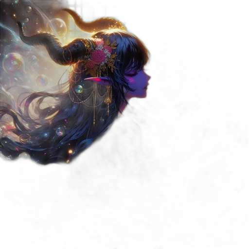 hair, crown, fantasy art, concept art transparent PNG cut-out