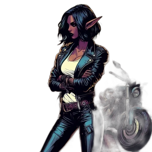 jacket, fantasy art, concept art, comic book art transparent PNG cut-out
