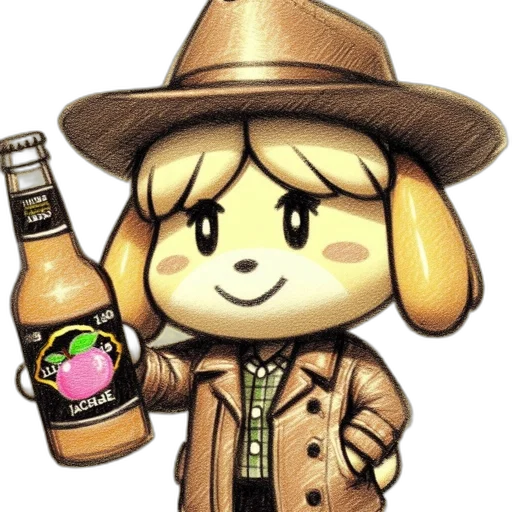 hat, animal, bottle, jacket transparent PNG cut-out