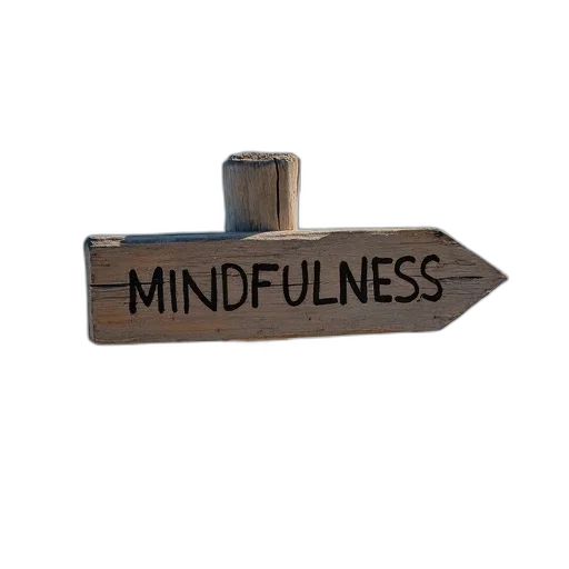 word, mindfulness, written, wooden transparent PNG cut-out