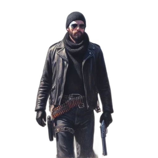 jacket, weapon, staff, concept art transparent PNG cut-out