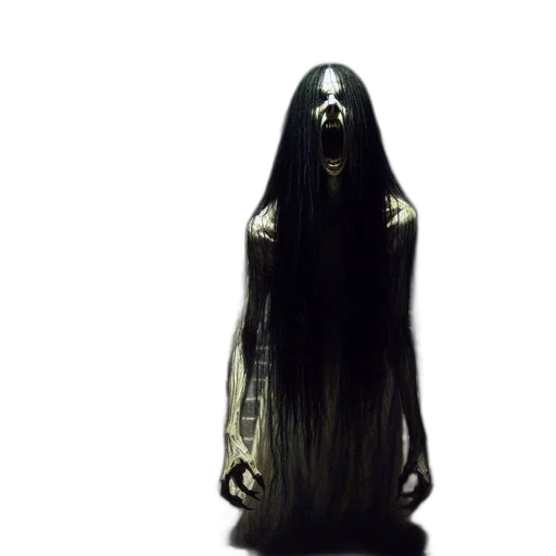 mask, dress, hair, creature transparent PNG cut-out