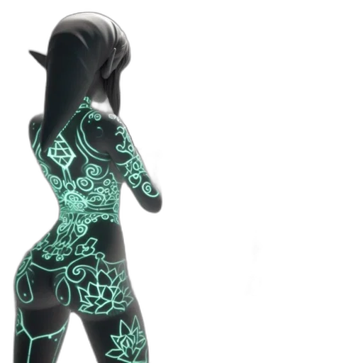 robot, dress, 3d render, concept art transparent PNG cut-out