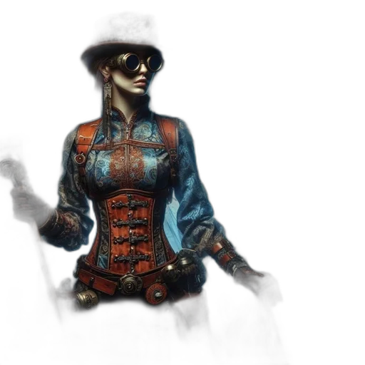 jacket, mask, staff, face transparent PNG cut-out