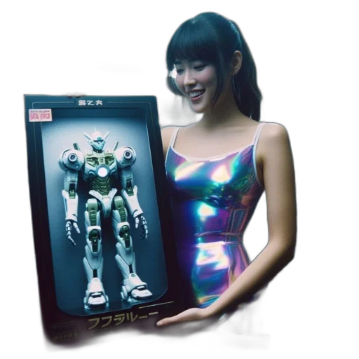 robot, dress, concept art, cyberpunk transparent PNG cut-out