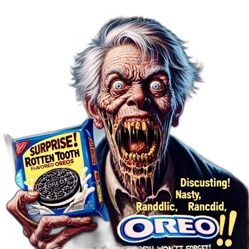 food, creature, photorealistic, comic book art transparent PNG cut-out