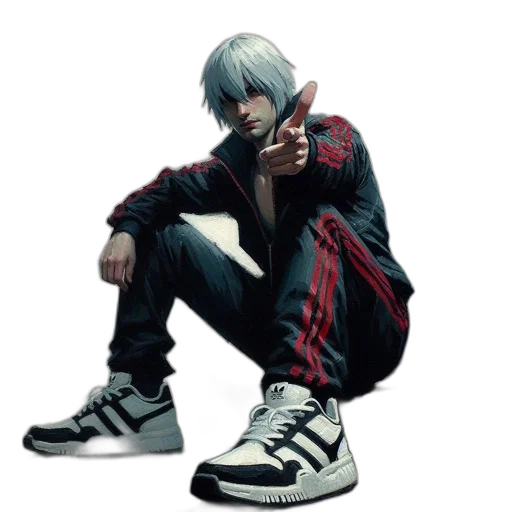 jacket, shoes, creature, weapon transparent PNG cut-out