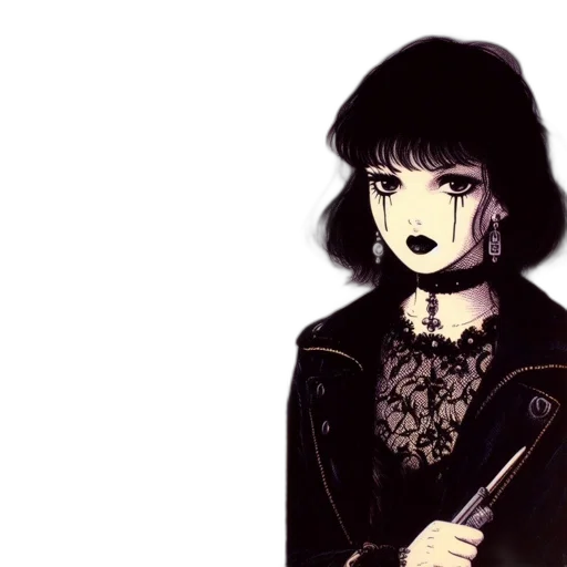 staff, weapon, jacket, vaporwave transparent PNG cut-out