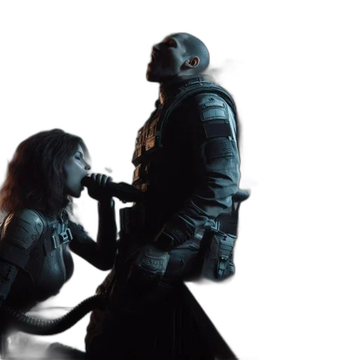 jacket, cyberpunk, concept art, outer space transparent PNG cut-out