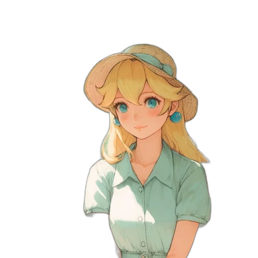 staff, hat, dress, face transparent PNG cut-out