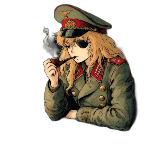 hat, jacket, weapon, staff transparent PNG cut-out