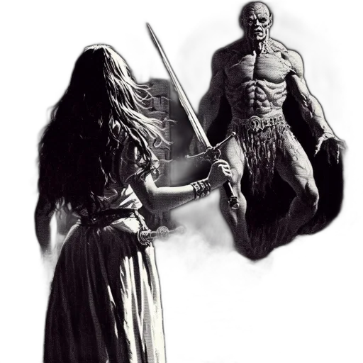 sword, concept art, fantasy art, comic book art transparent PNG cut-out