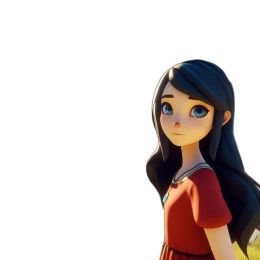 dress, face, robot, 3d render transparent PNG cut-out