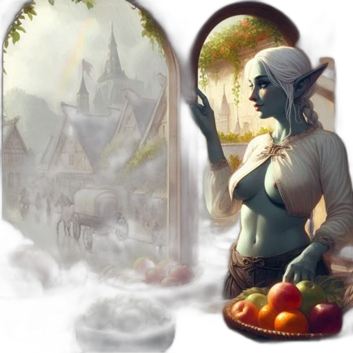 food, fantasy art, concept art, photorealistic transparent PNG cut-out