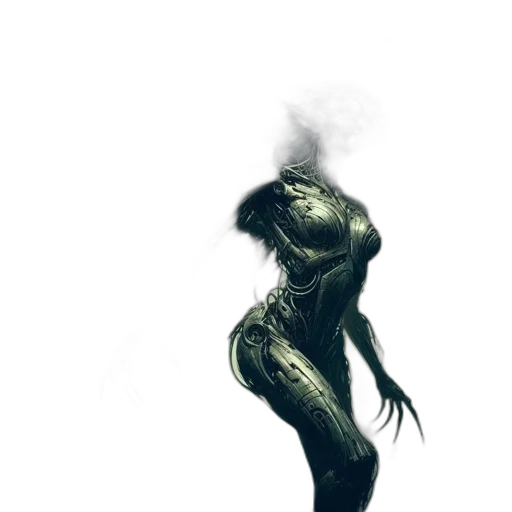 creature, dress, hair, mask transparent PNG cut-out