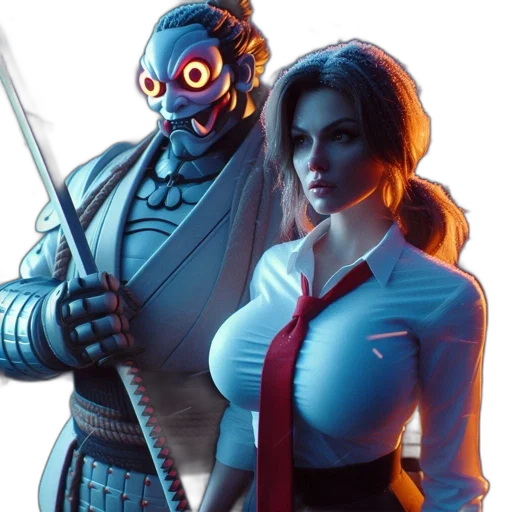 concept art, comic book art, cyberpunk, fantasy art transparent PNG cut-out