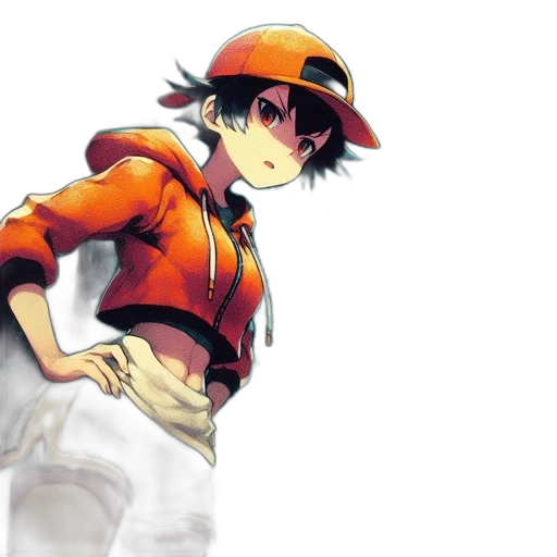 hat, concept art, anime, pixel art transparent PNG cut-out