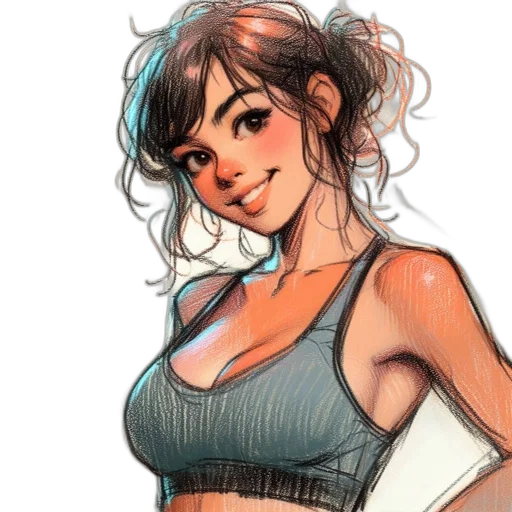 dress, comic book art, concept art, watercolor transparent PNG cut-out