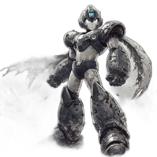 robot, weapon, concept art, 3d render transparent PNG cut-out
