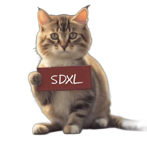 3d render, young, tabby, cat transparent PNG cut-out