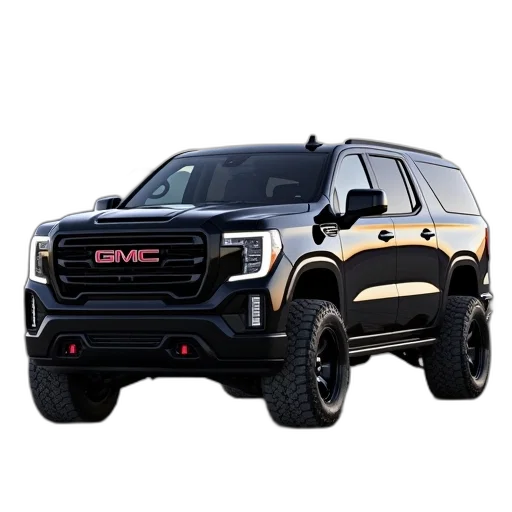 car, black, 2021, gmc transparent PNG cut-out