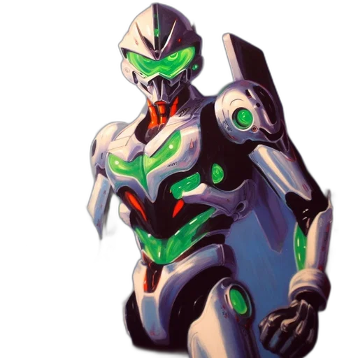 robot, weapon, mask, concept art transparent PNG cut-out