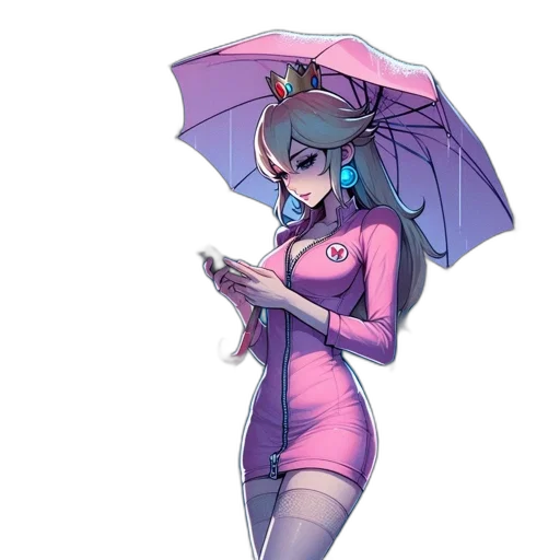 umbrella, dress, jacket, staff transparent PNG cut-out