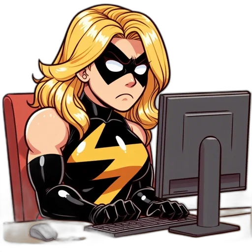 comic book art, cartoon, concept art, female transparent PNG cut-out