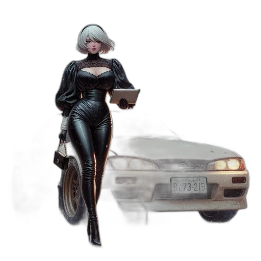 car, robot, dress, concept art transparent PNG cut-out