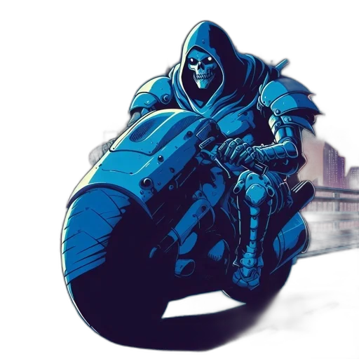 jacket, robot, weapon, mask transparent PNG cut-out