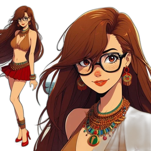 dress, concept art, fantasy art, cartoon transparent PNG cut-out