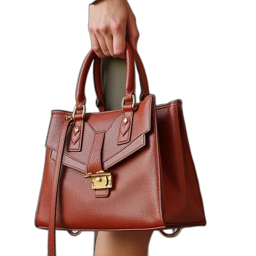 photorealistic, earth tones, handbag, collection transparent PNG cut-out