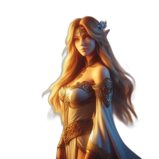 dress, dragon, crown, fantasy art transparent PNG cut-out