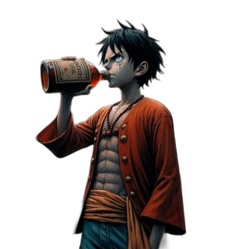 bottle, jacket, concept art, fantasy art transparent PNG cut-out