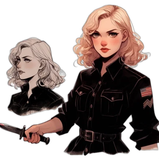 weapon, jacket, staff, concept art transparent PNG cut-out