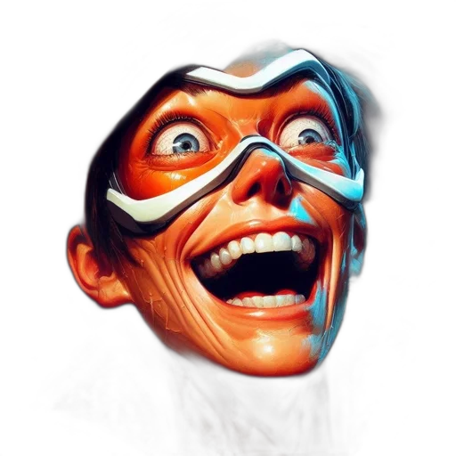 mask, face, robot, creature transparent PNG cut-out