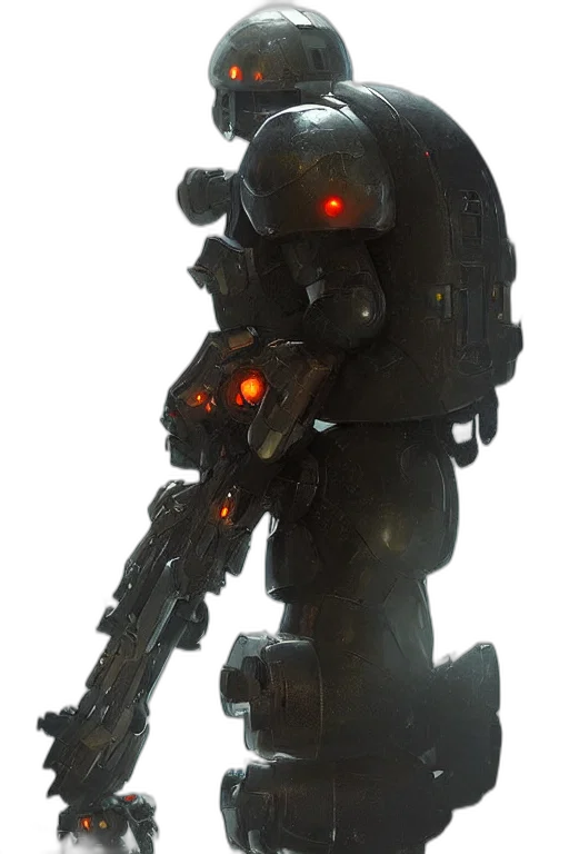 robot, weapon, staff, sword transparent PNG cut-out