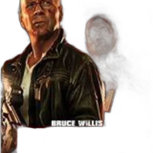weapon, face, jacket, comic book art transparent PNG cut-out