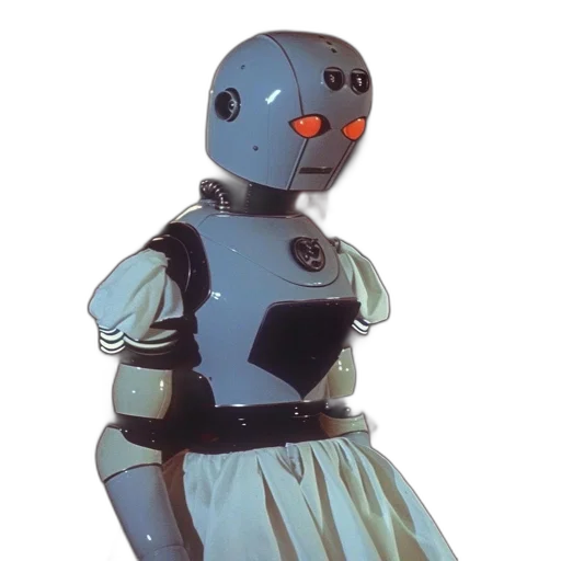robot, dress, mask, staff transparent PNG cut-out