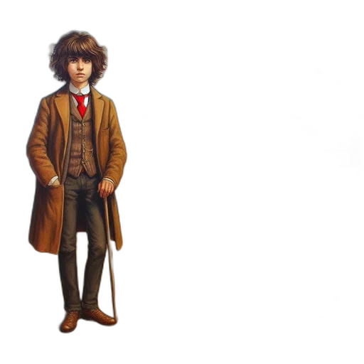 jacket, staff, concept art, pixel art transparent PNG cut-out