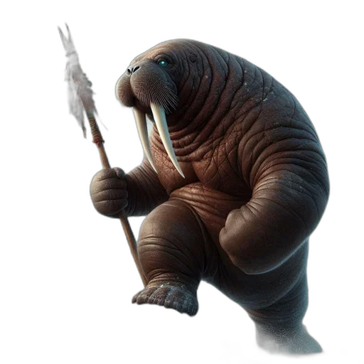 creature, animal, staff, weapon transparent PNG cut-out