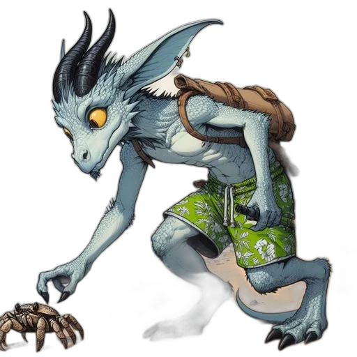 dragon, creature, staff, concept art transparent PNG cut-out
