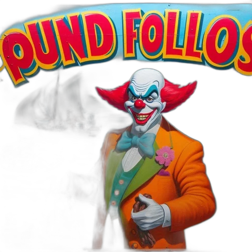 animated, carnival, poster, features transparent PNG cut-out