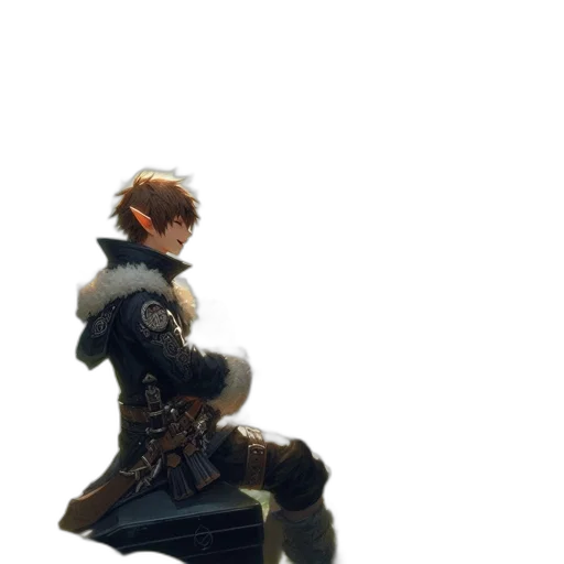 sword, weapon, staff, jacket transparent PNG cut-out