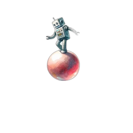 robot, staff, weapon, creature transparent PNG cut-out